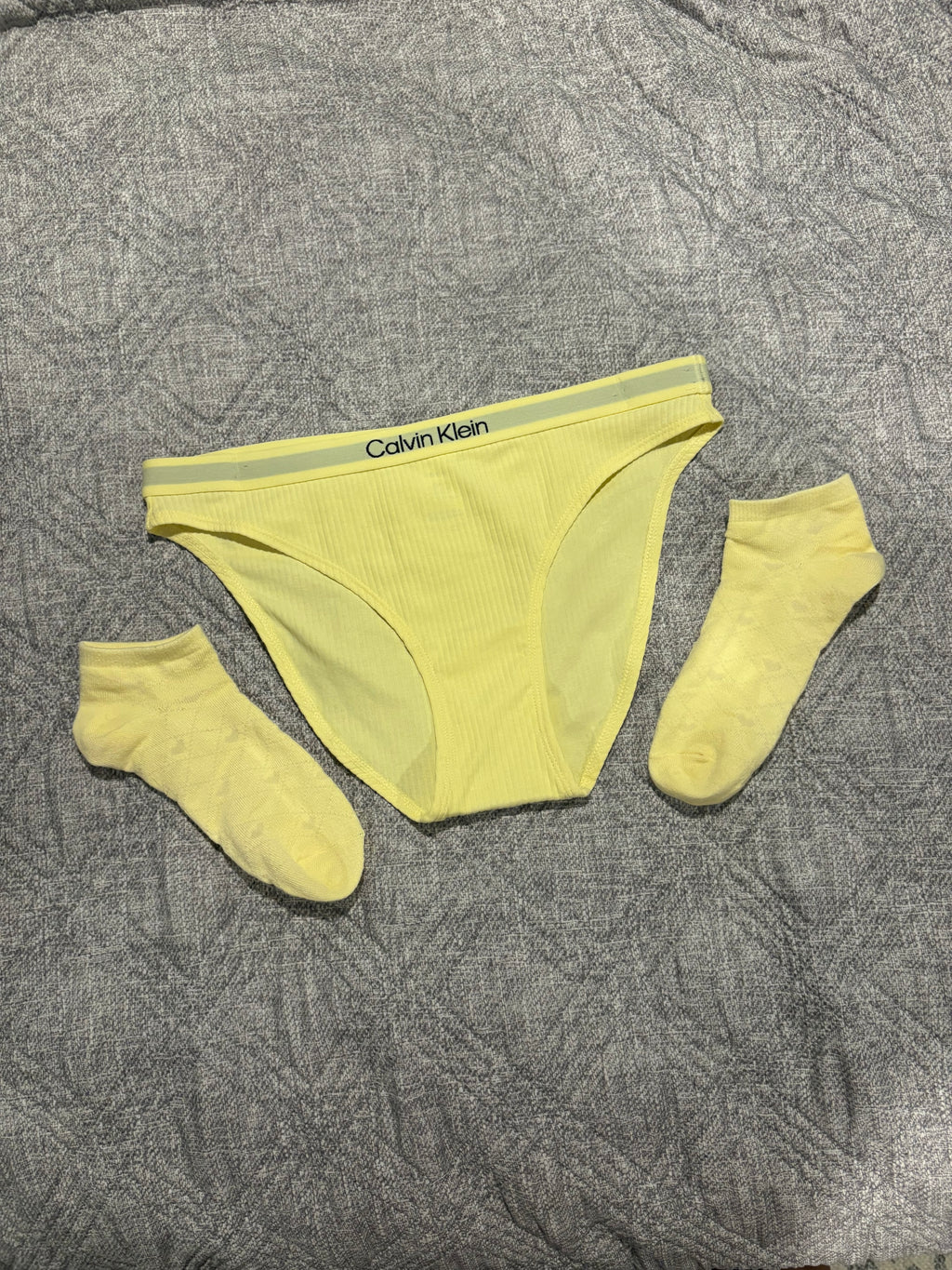 Used/Worn Yellow Calvin Klein Bikini Panties 💛