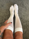 Worn/Used White Knee High Stockings 🍒