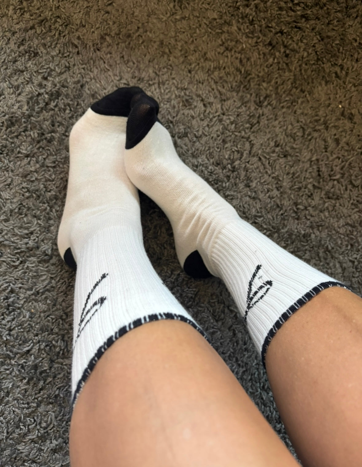 White & Black Socks
