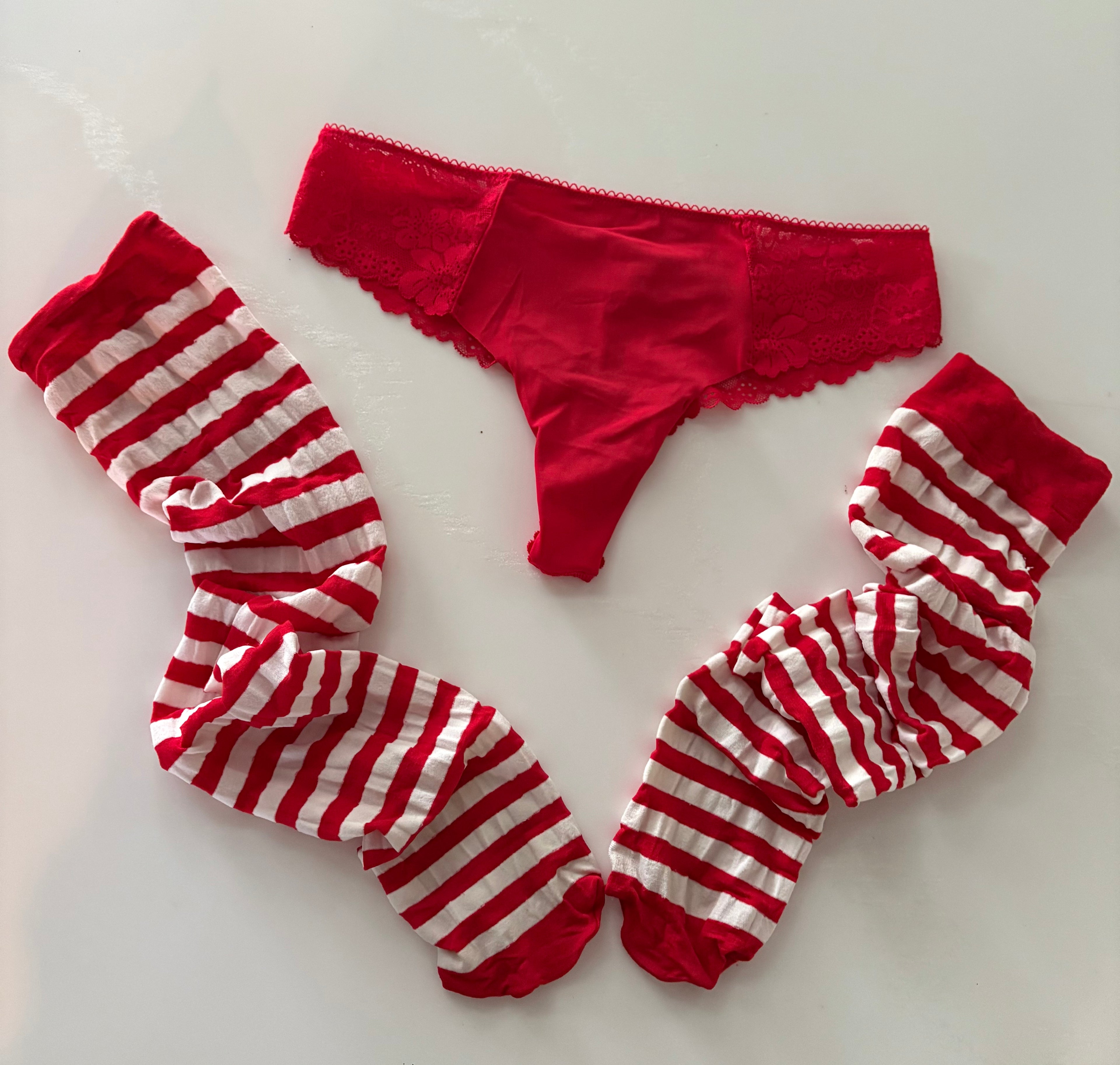 Well Worn Knee High And VS Panty Combo ❤️