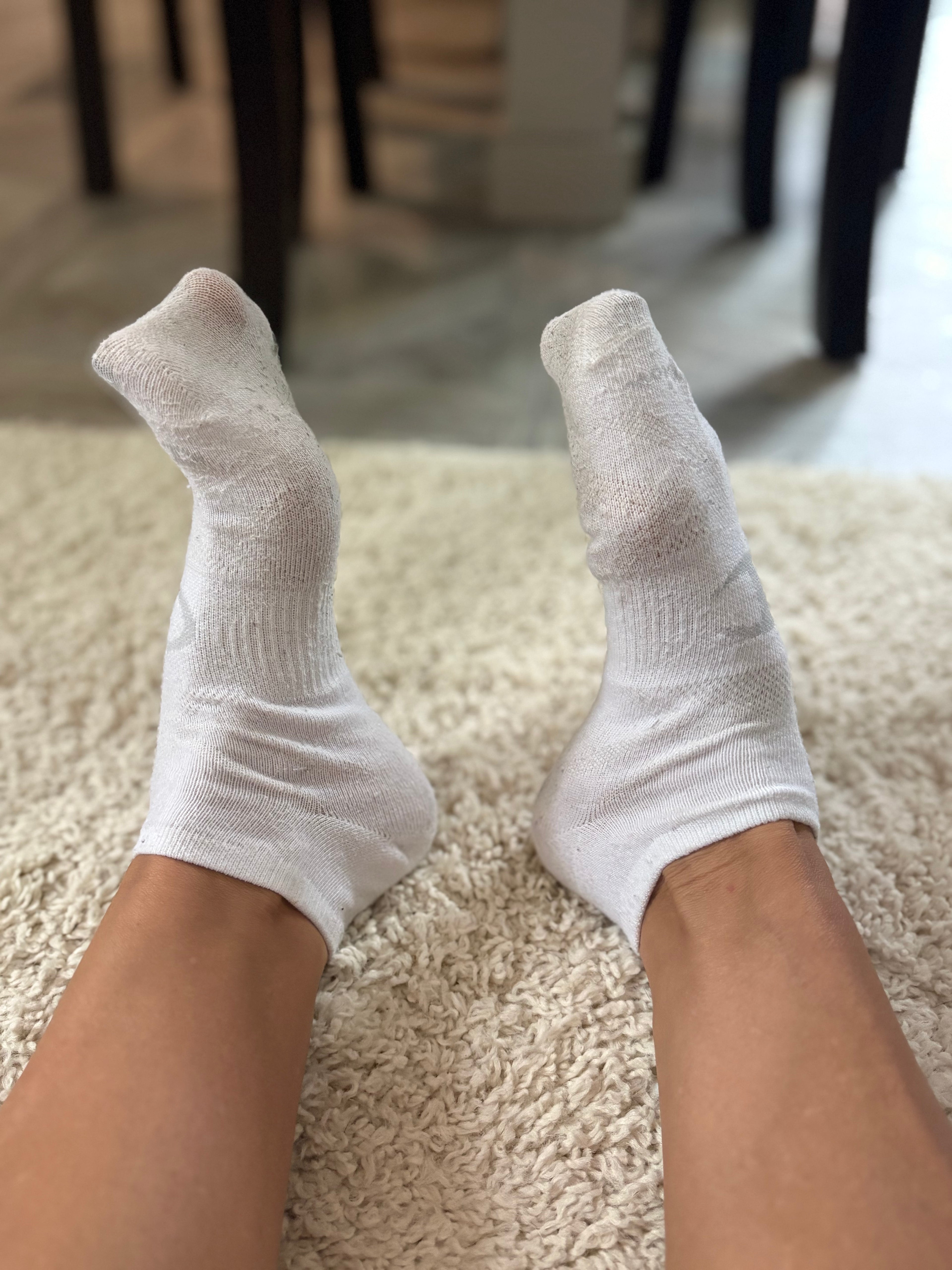Worn White Champion Socks - (3 Wears) Women’s 🩶🤍🩶