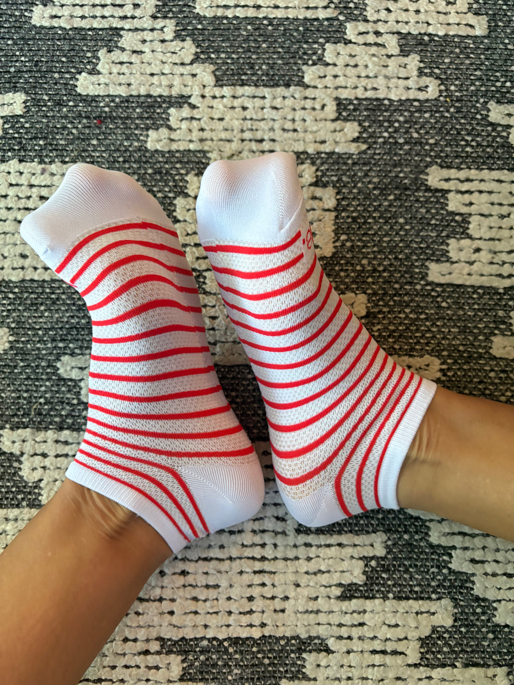 Well Worn Used We Cycle Socks ❤️🤍❤️