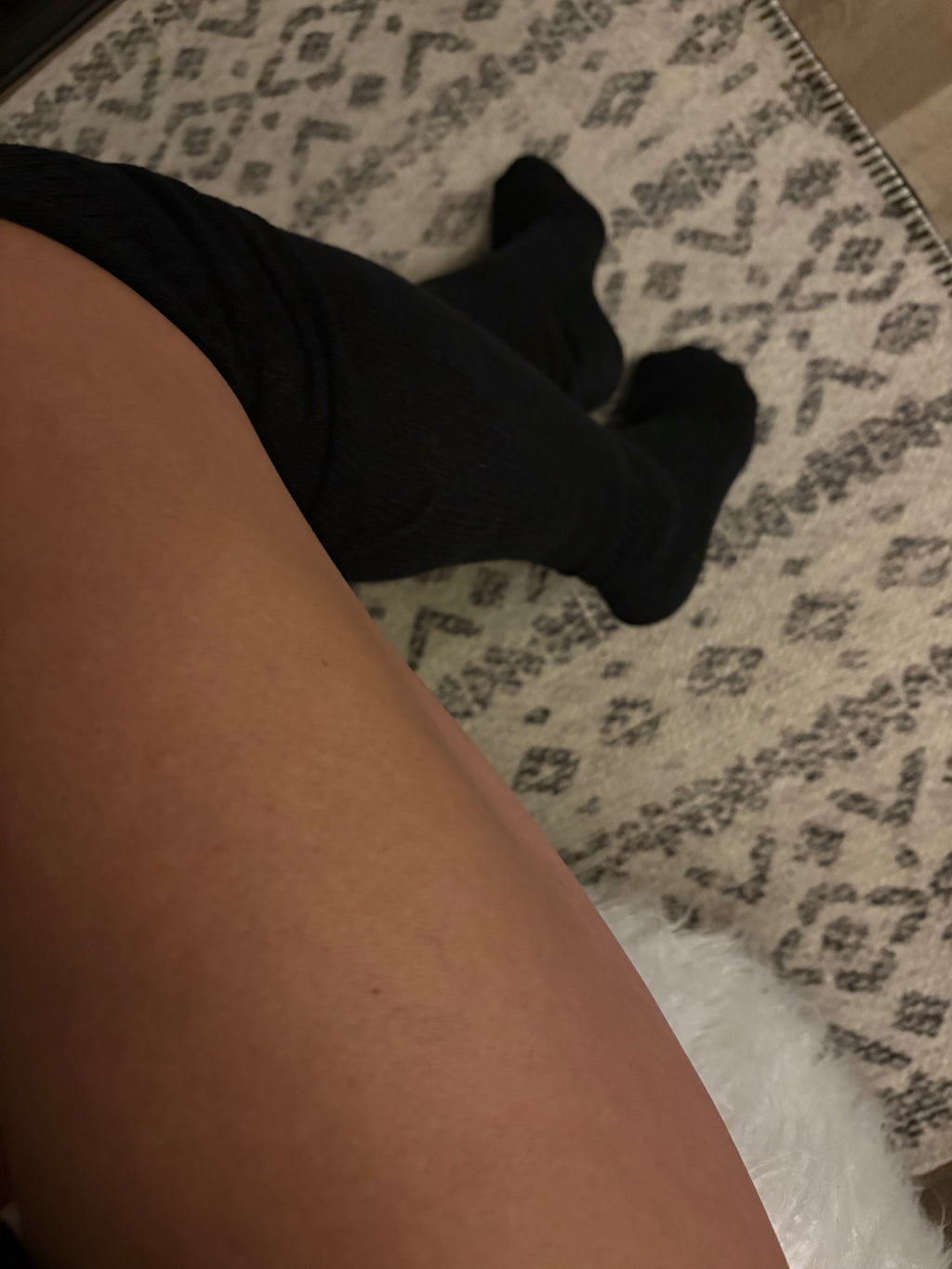 Worn/Used Cable Knit Knee High Socks 🖤