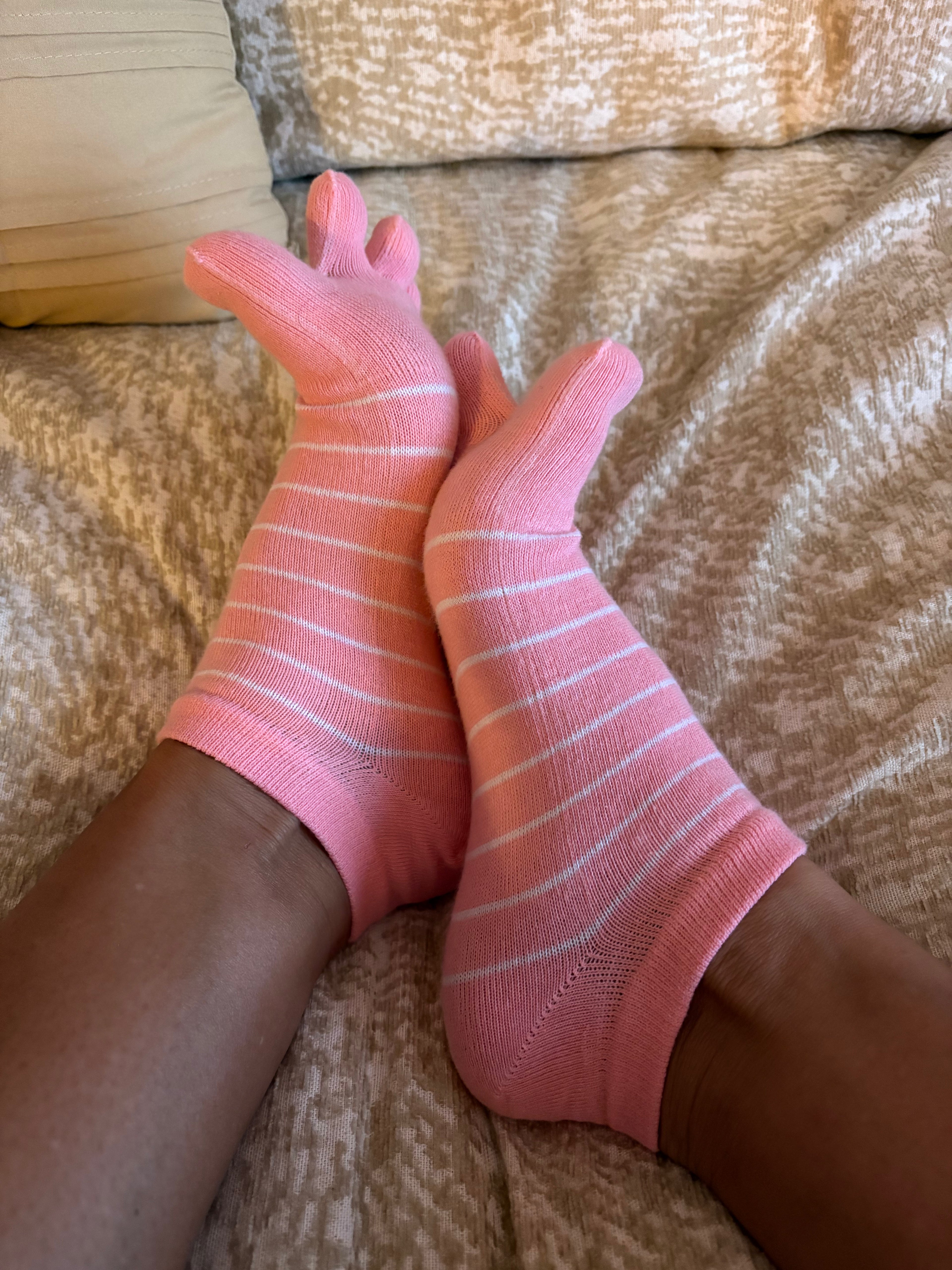 Worn/Used Toe Socks - Pastel Pink 🩷