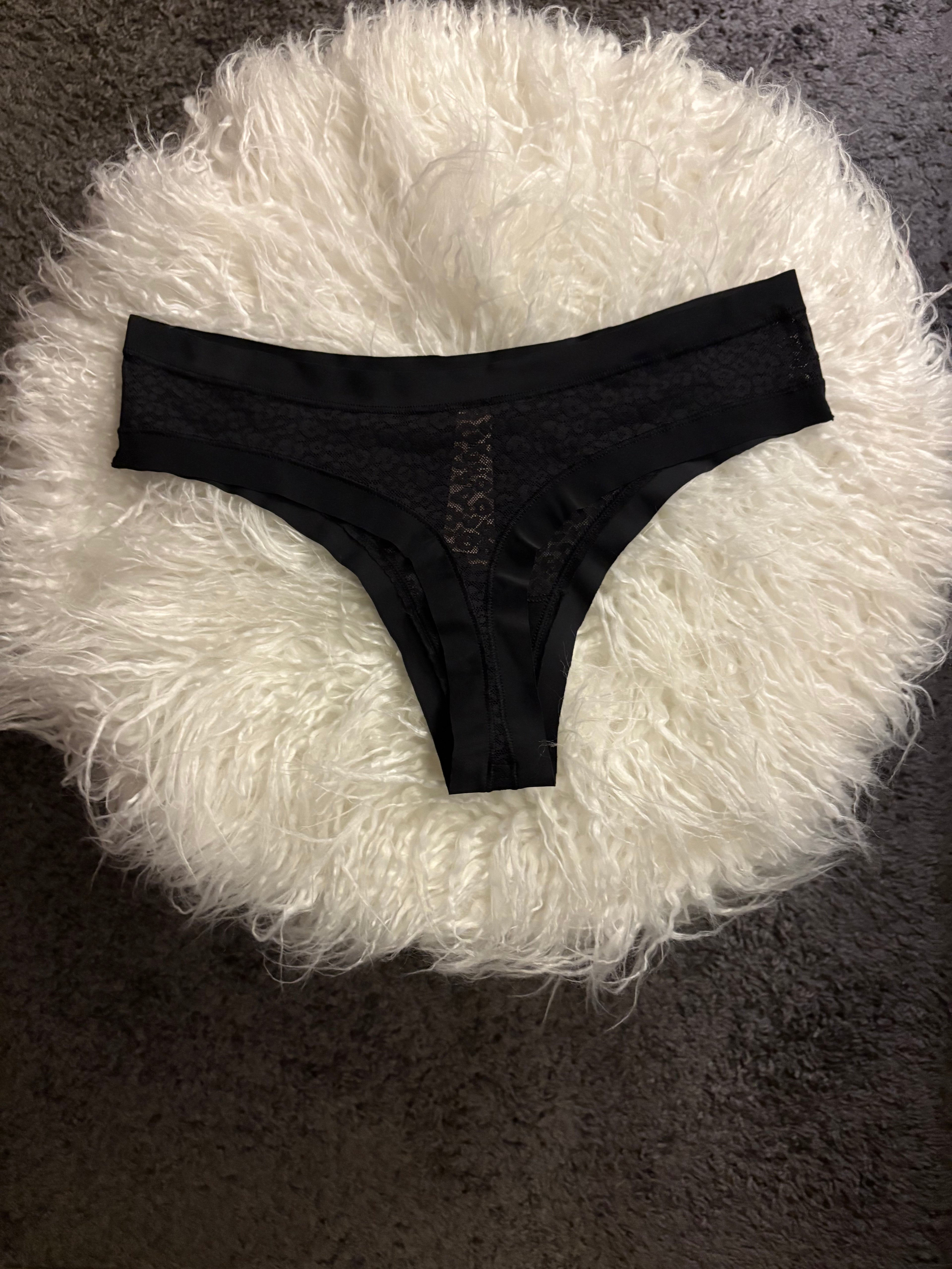 Worn/Used Black VS Cheeky Thong 🖤