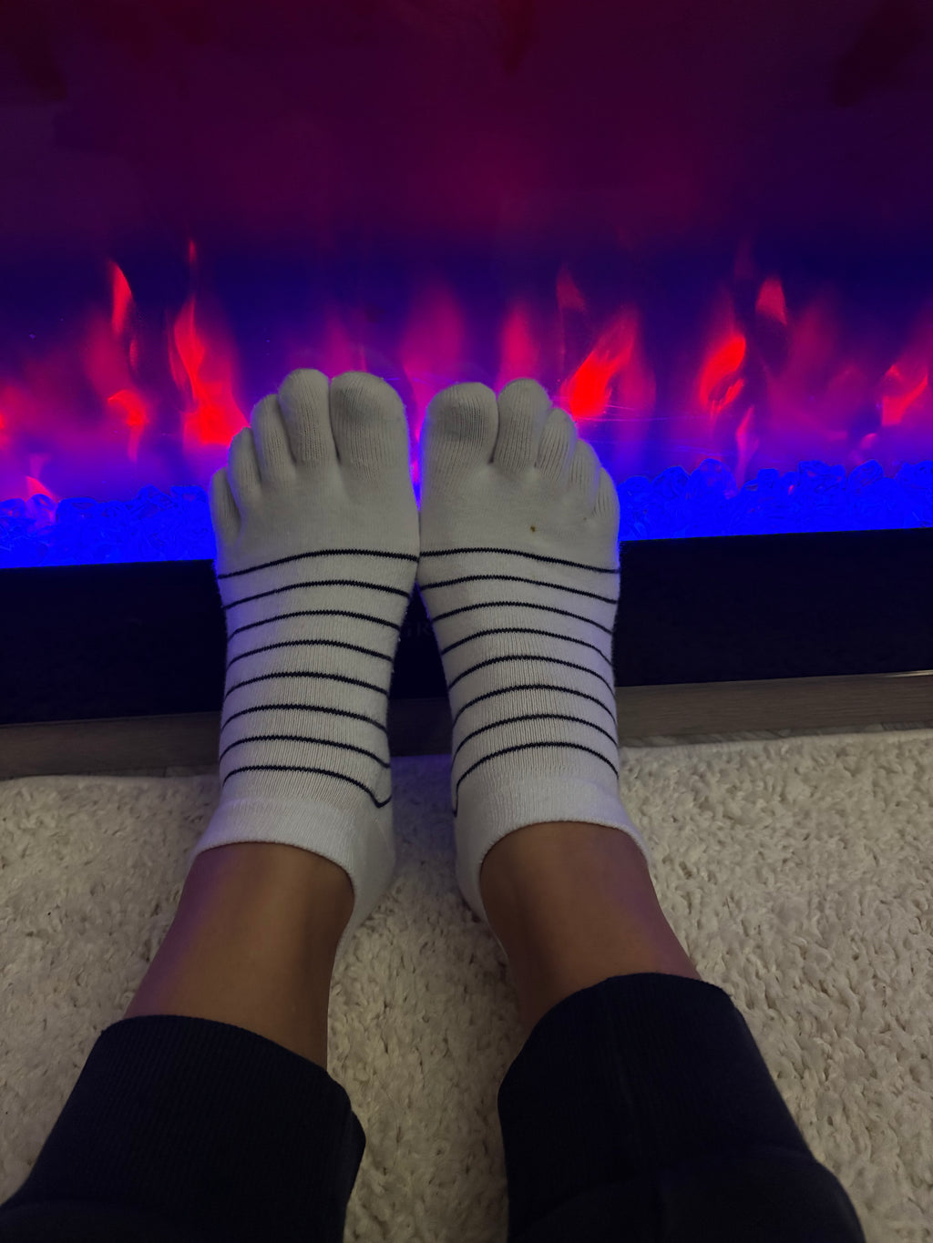 Used/ Worn White TOE Socks 🤍 TWO day wear
