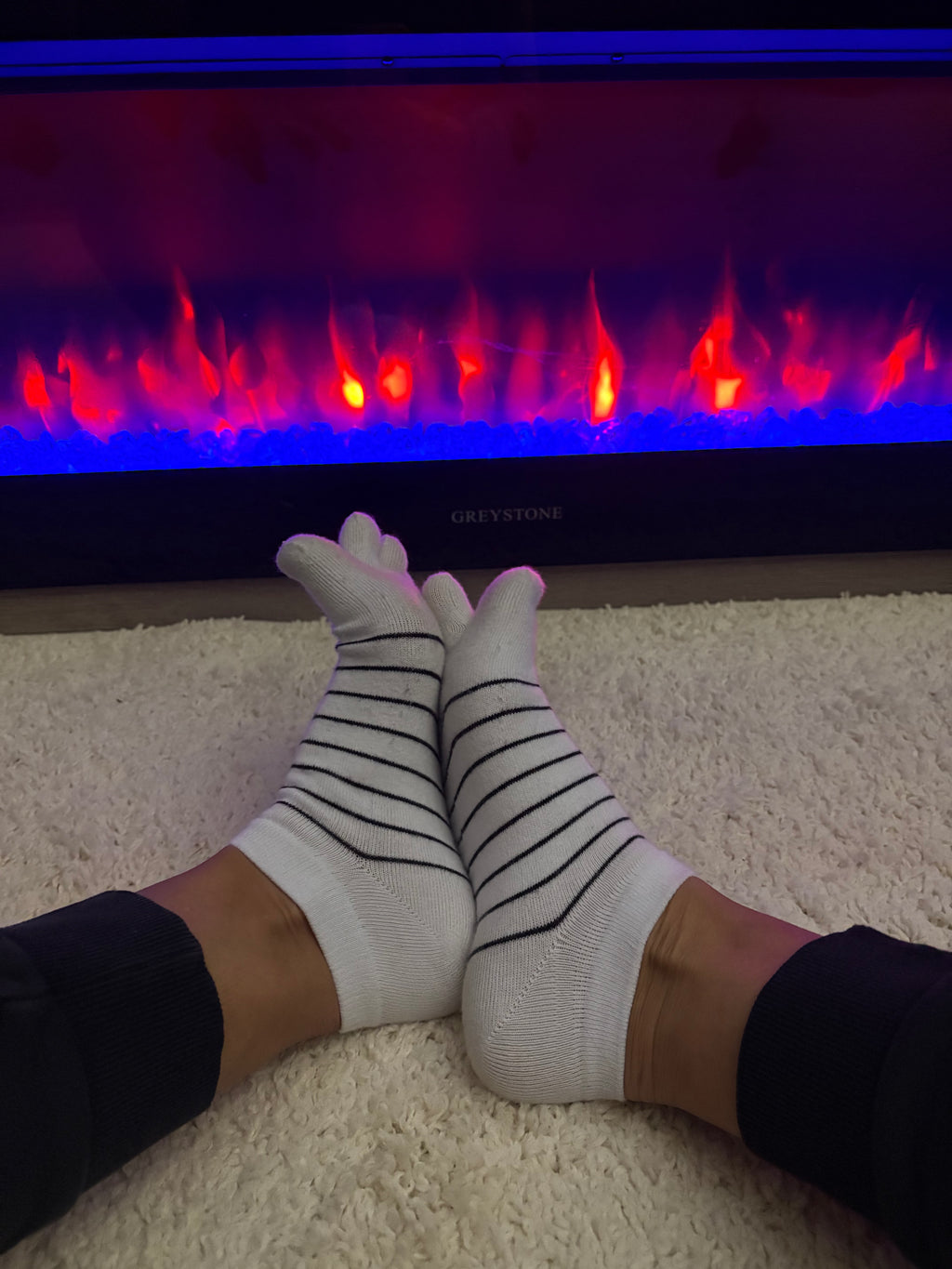 Used/ Worn White TOE Socks 🤍 TWO day wear