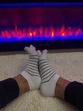 Used/ Worn White TOE Socks 🤍 TWO day wear