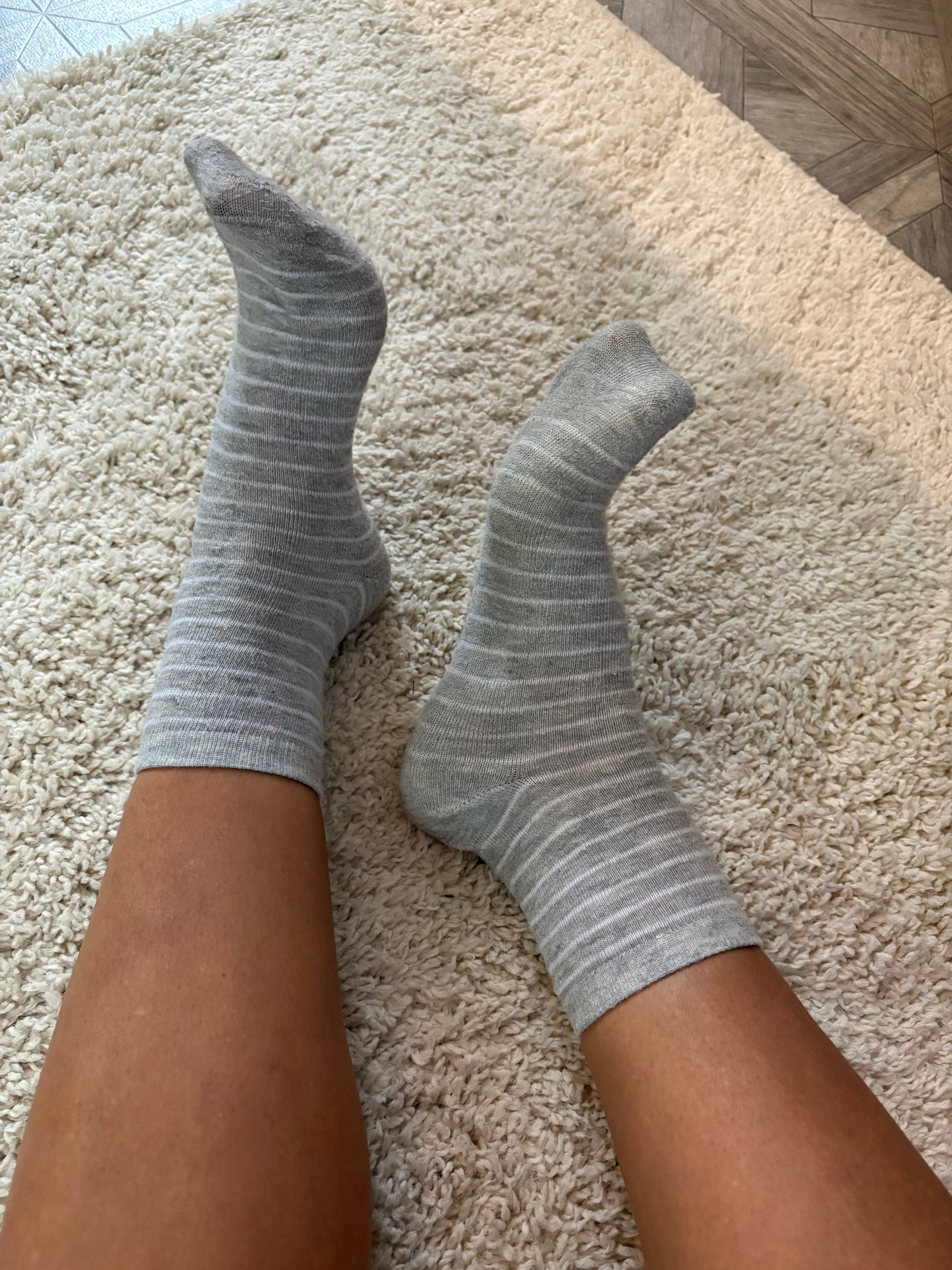 Worn/Used Women’s Socks 🩶🤍🩶 (TWO wears)