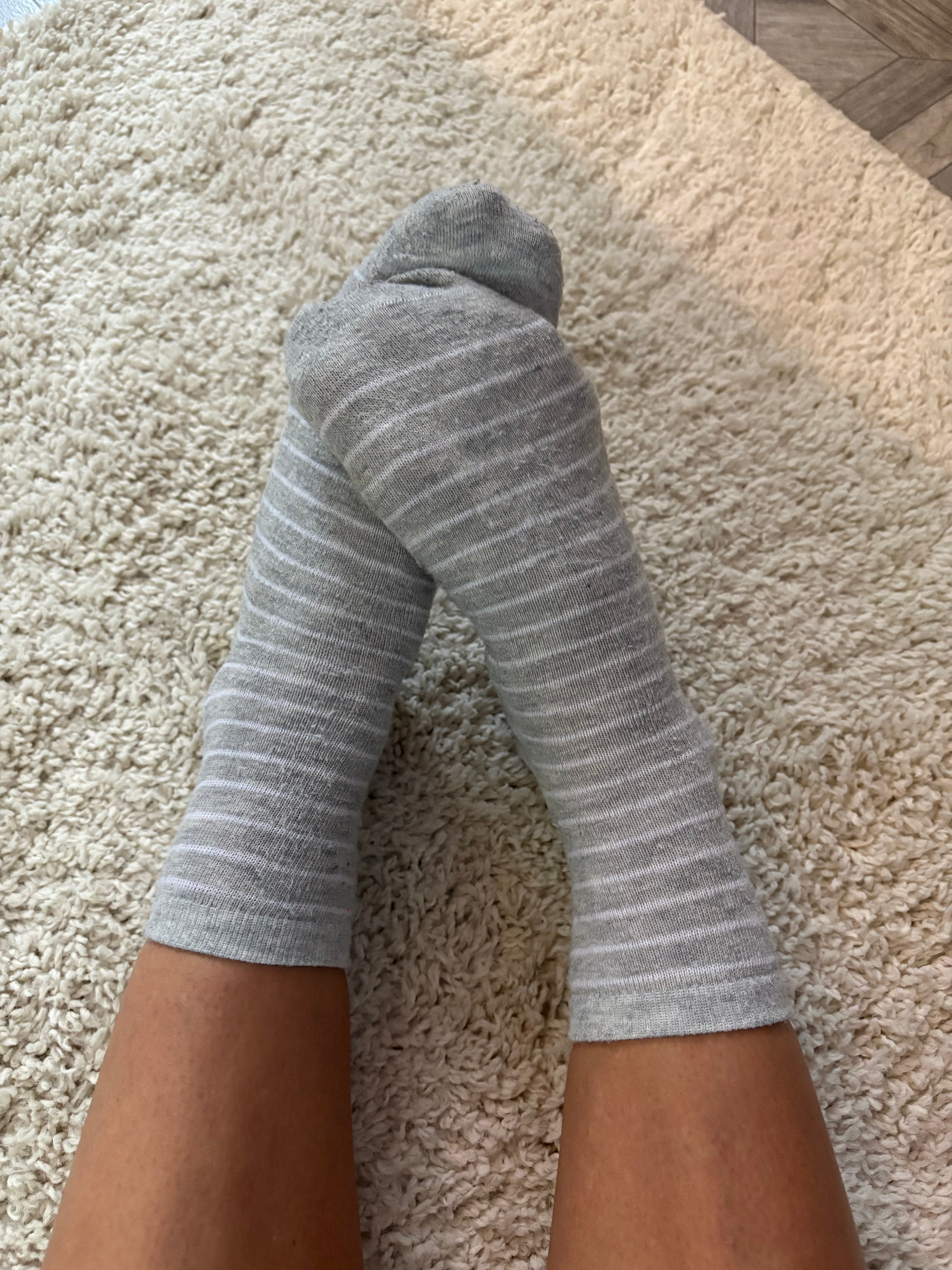 Worn/Used Women’s Socks 🩶🤍🩶 (TWO wears)