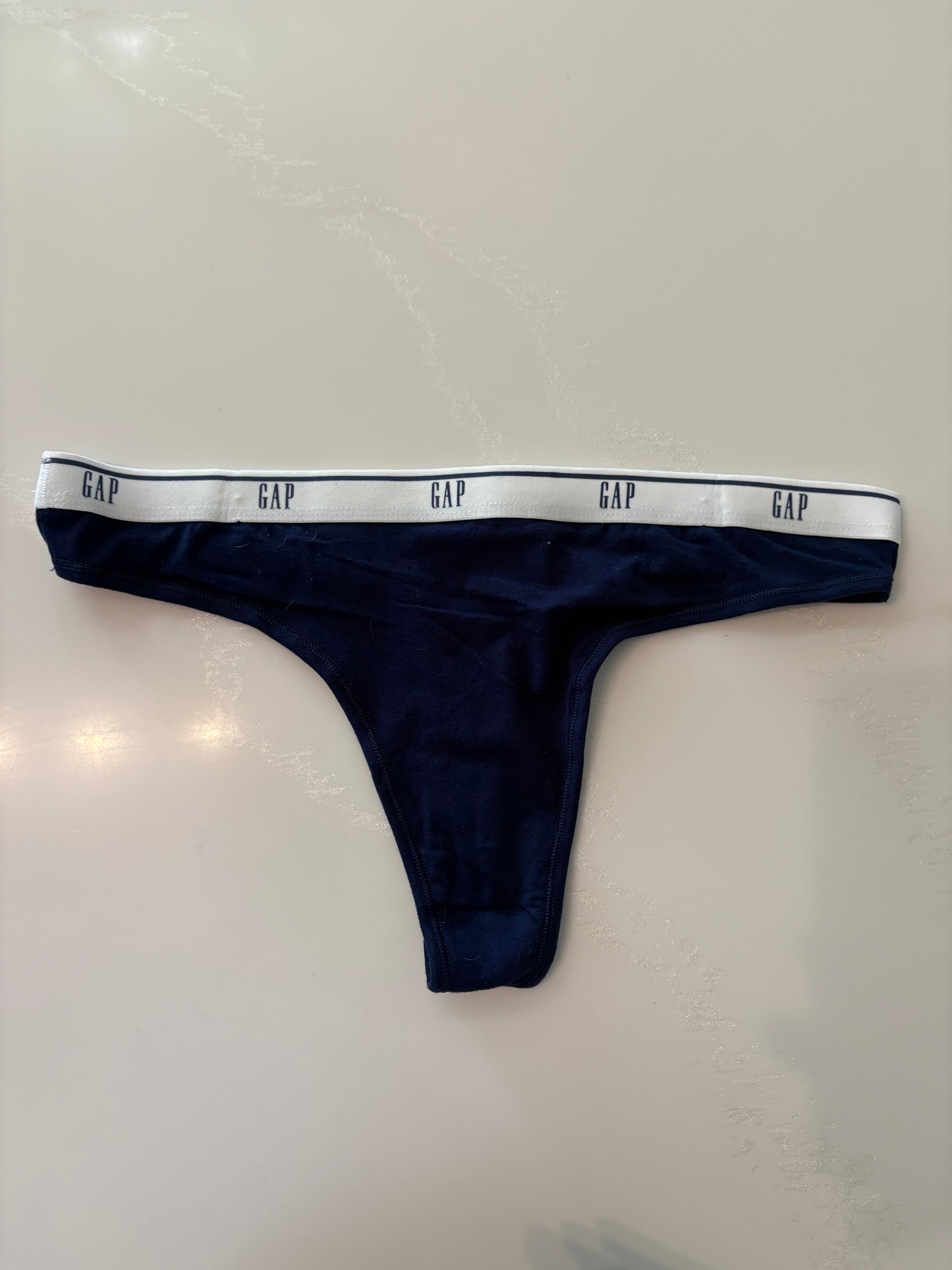 Worn/Used Navy Blue Calvin Klein Thong 💙
