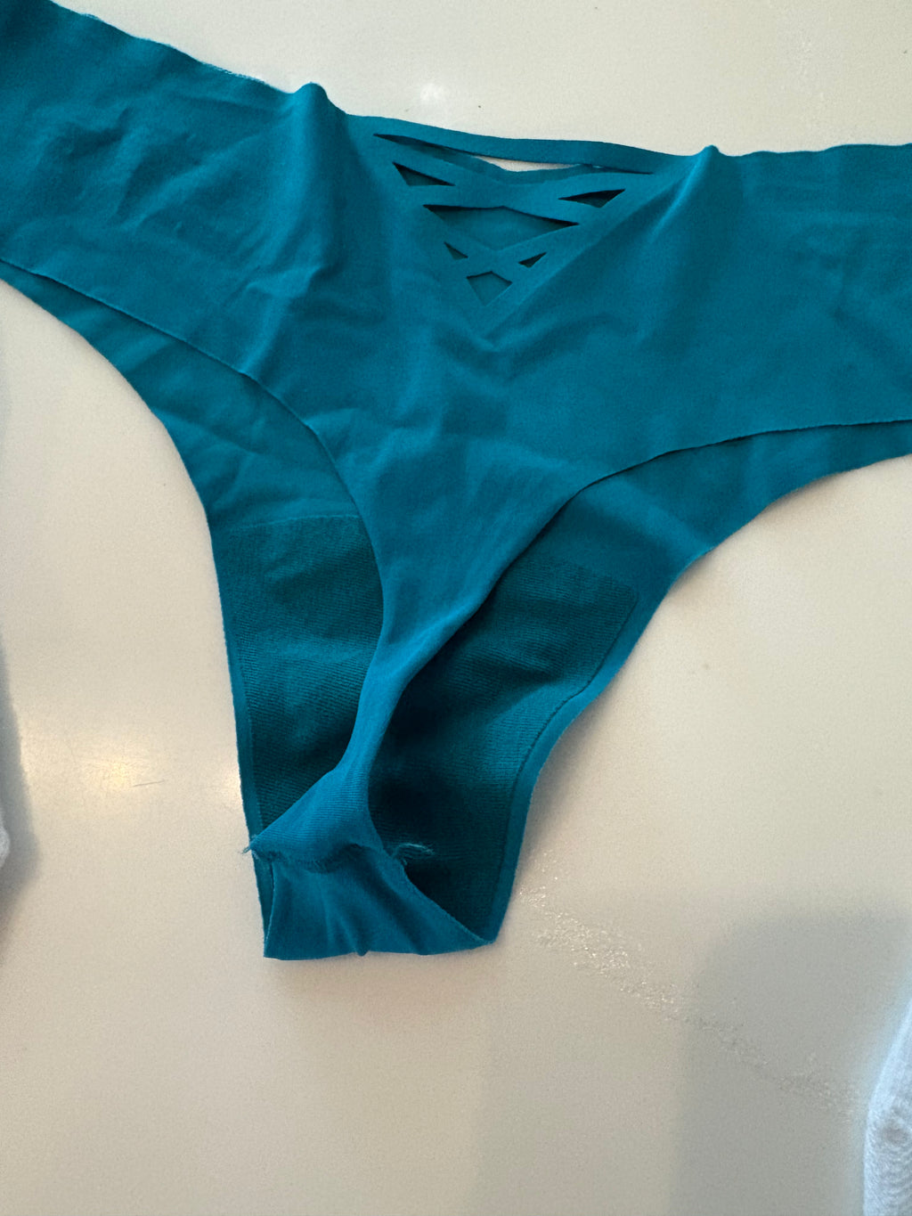 Worn/Used VS Cheeky Thong & Champion Sock Combo 🩵