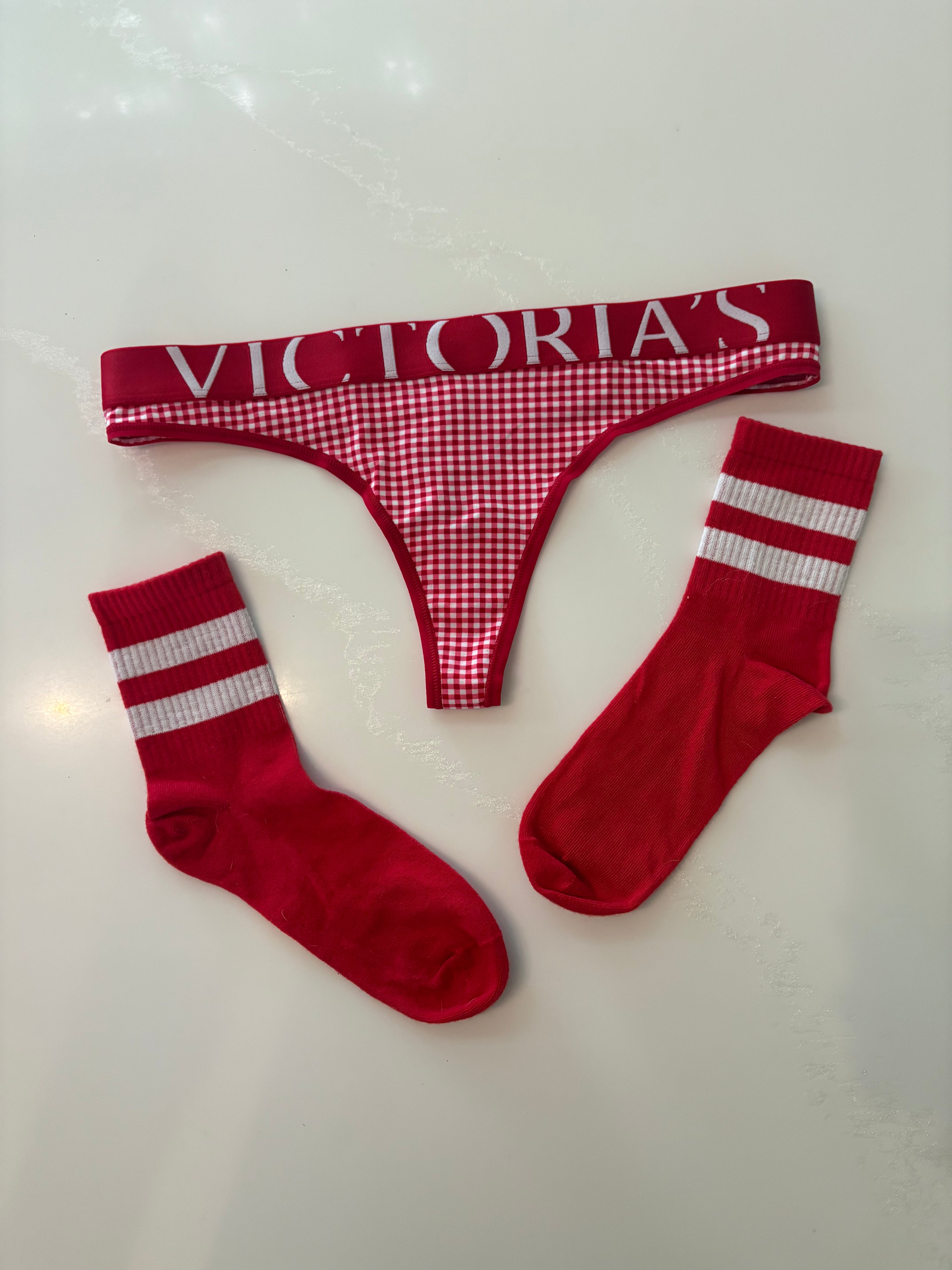 Used Panty/Sock Combo ❤️🤍❤️