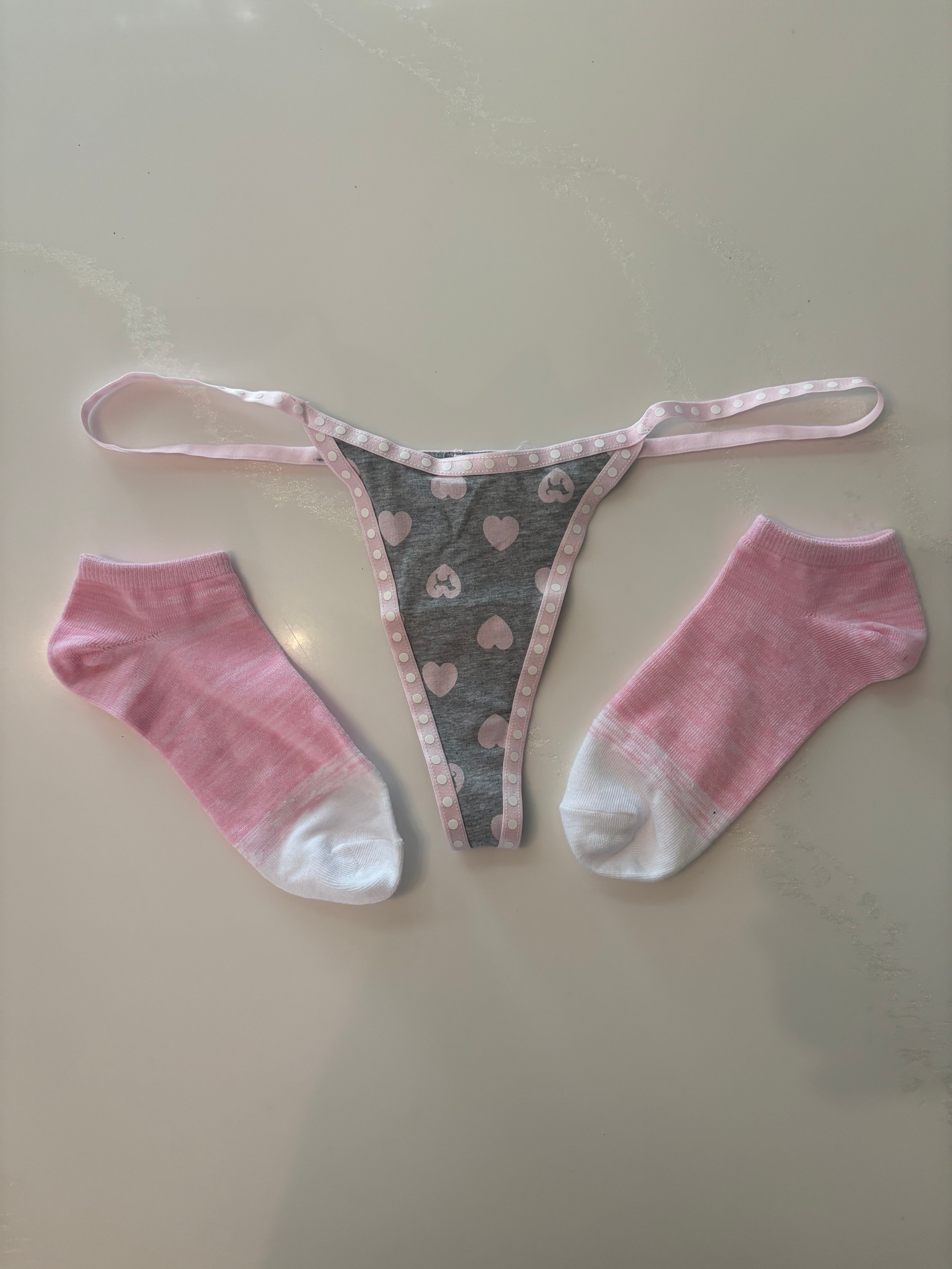 Worn/Used VS Panty & Sock Combo 💗